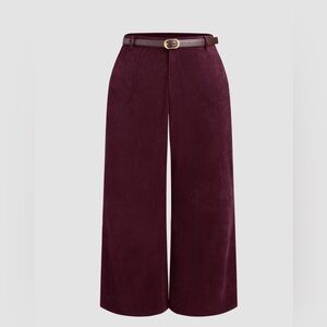 Women’s Pant (CORDUROY MIDDLE WAIST POCKET STRAIGHT LEG TROUSERS)